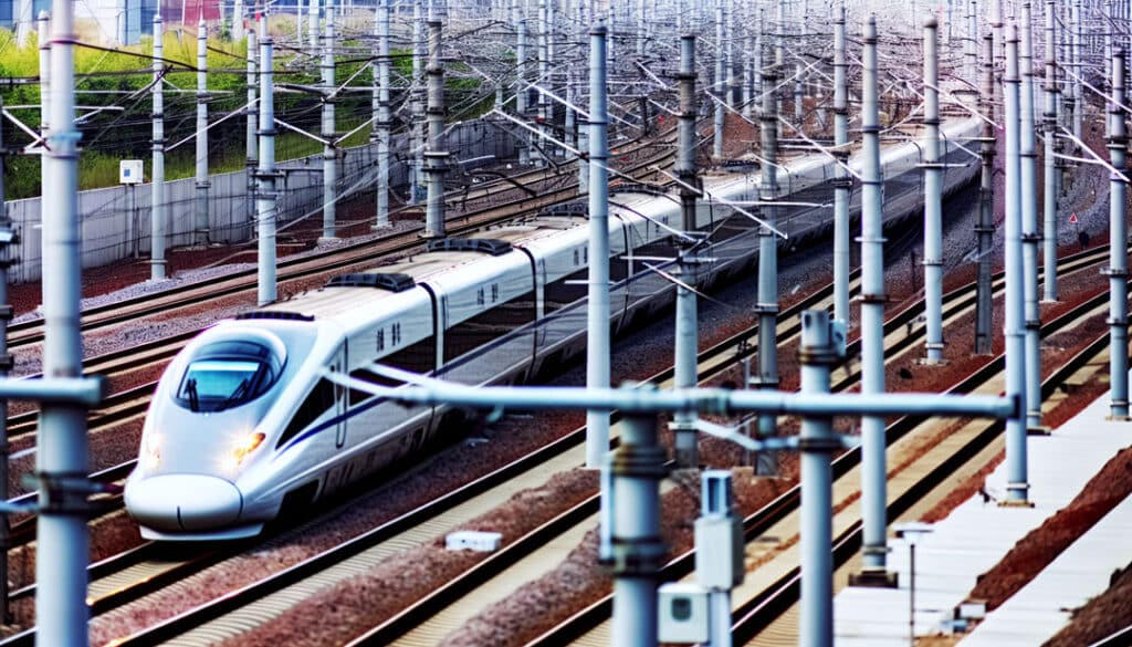 Photo of high-speed rail line with increased line capacity