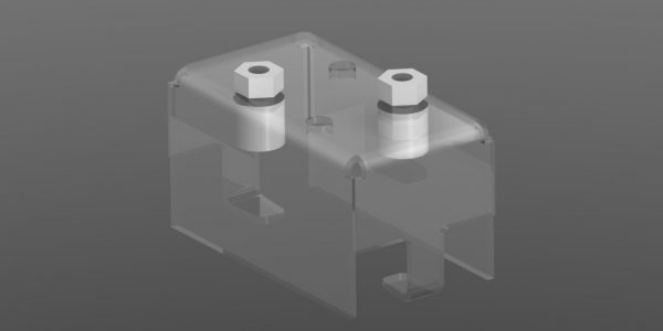 2 way 2BA Terminal Block Cover 3D Render