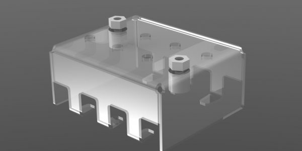 4 way 2BA Terminal Block Cover 3D Render