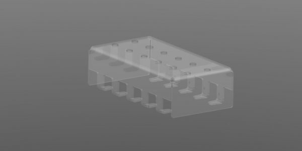 6 way 2BA Terminal Block Cover 3D Render